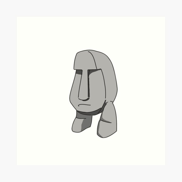 Buff Moai Art Print for Sale by TheBigSadShop