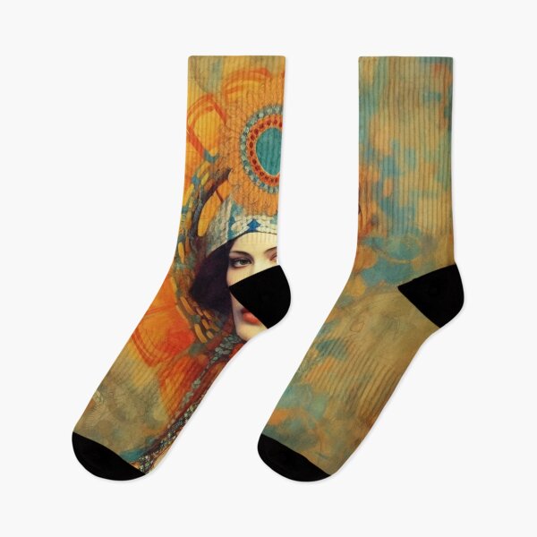 Artikelvorschau, Frauenporträt, inspiriert von Gustav Klimt, Ukiyo-E und Van Gogh Art entworfen und verkauft von BrandonArtWorld.