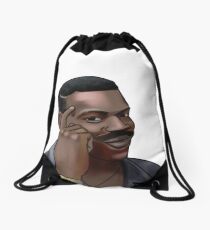 Funny Meme | Black Guy Thinking Meme Drawstring Bag