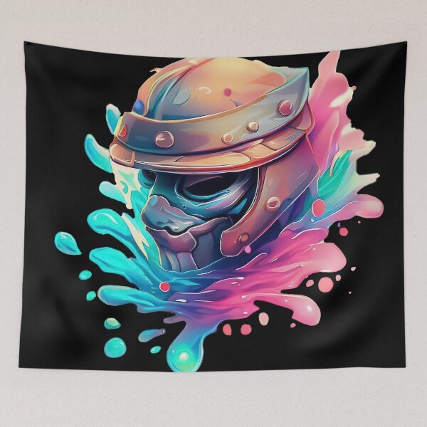 Item preview, Funny ninja pastel watercolor splash designed and sold by TomFrontierArt.