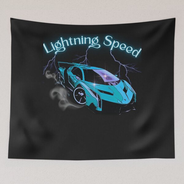 Item preview, Lightning Speed Blue designed and sold by Tripp Art Studio.