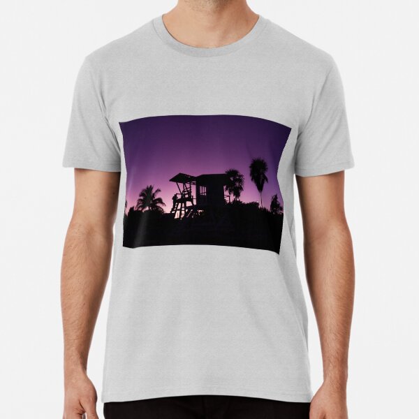 Baywatch tower silhouette sunset Premium T-Shirt