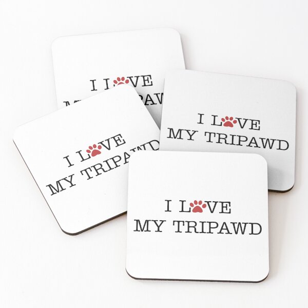 Item preview, I Love My Tripawd (Red Paw) designed and sold by leilathetripawd.