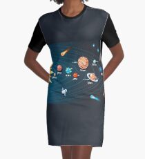 Sonnensystem T-Shirt Kleid
