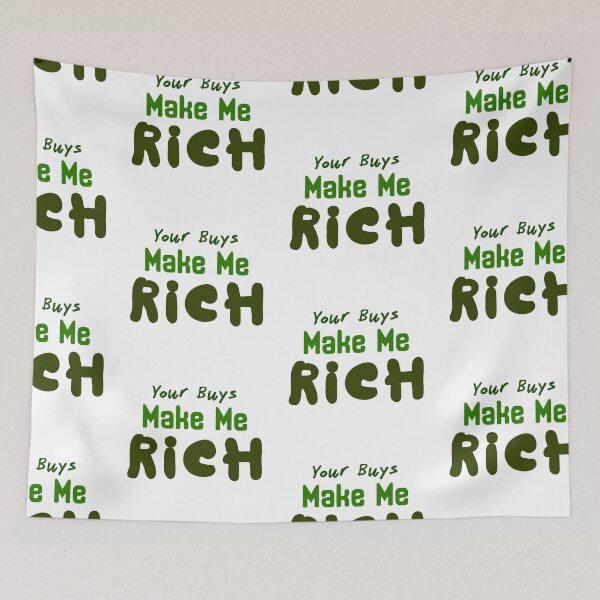 Item preview, Your buys make me rich sticker by DozyJov designed and sold by DozyJov.
