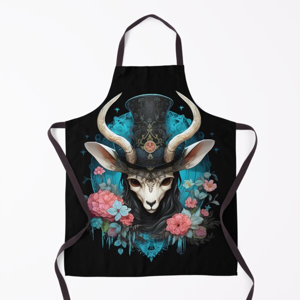 Artikelvorschau, Eine süße Gazelle mit Zylinder und rosa und cyanfarbenen Blumen entworfen und verkauft von 20th-eclipse.