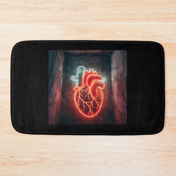 Item preview, Neon light on urban wall: anatomical heart drawing designed and sold by Reinvention.