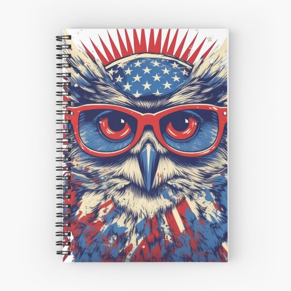 Item preview, American Owl on Glasses designed and sold by Tuong Nguyen.