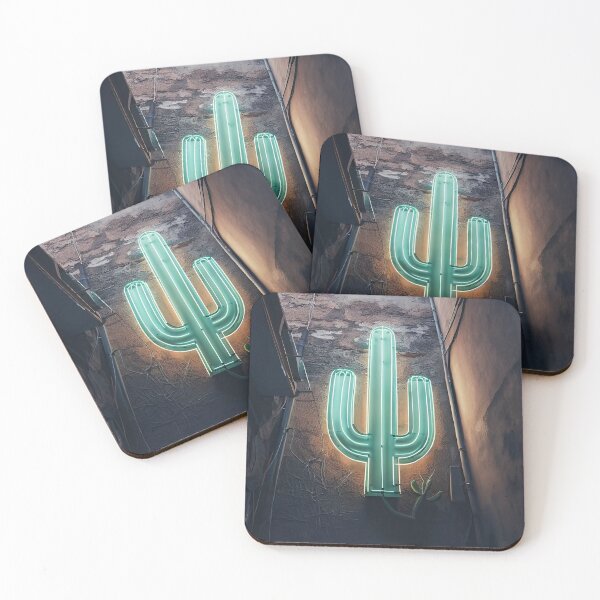 Item preview, Neon light on urban wall: green cactus designed and sold by Reinvention.