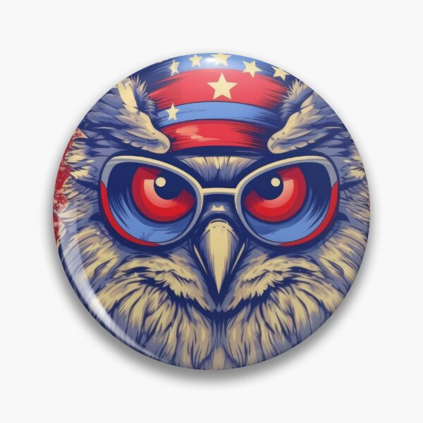 Item preview, American Owl on Glasses designed and sold by Tuong Nguyen.