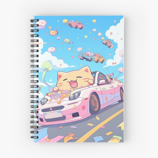 Item preview, Cartoon Cat is Driving a Pink Sports Car (Anime) designed and sold by BDMeow.