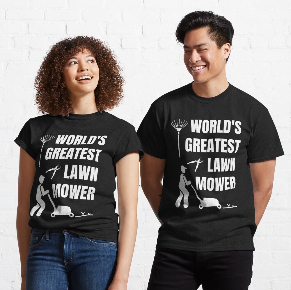 World's Greatest Lawn Mower, Lawn Mowing Master, White Essential T-Shirt  for Sale by Everyday Inspiration
