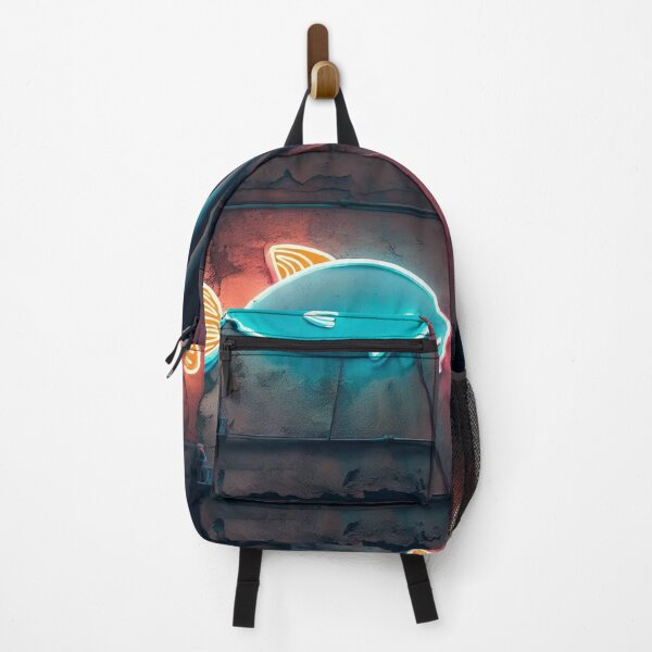 Item preview, Neon light on urban wall: blue goldfish designed and sold by Reinvention.