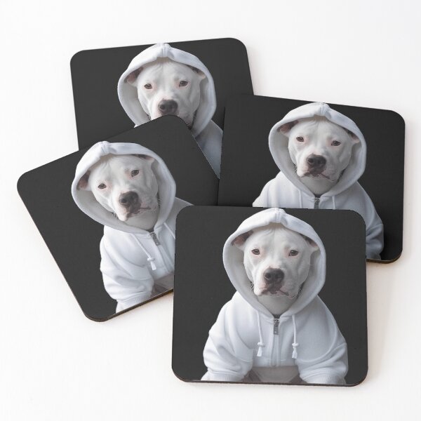 Item preview, Rapero de Staffie con capucha blanca designed and sold by Polnorandco.