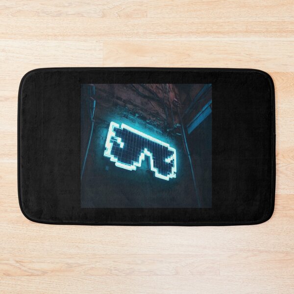 Item preview, Neon light on urban wall: pixelated sunglasses  designed and sold by Reinvention.