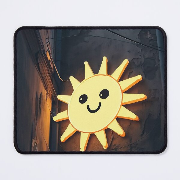 Item preview, Neon light on urban wall: happy cute sun  designed and sold by Reinvention.