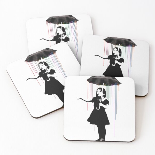 Item preview, Banksy Girl With Umbrella designed and sold by AudrinaBarri.