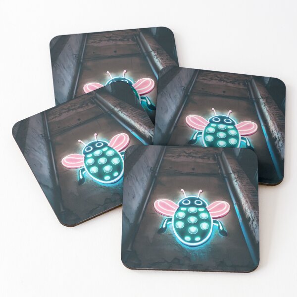Item preview, Neon light on urban wall: cute ladybug  designed and sold by Reinvention.