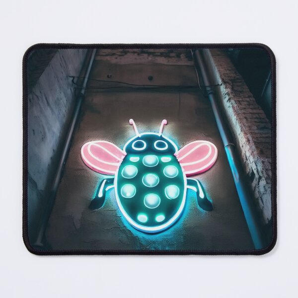 Item preview, Neon light on urban wall: cute ladybug  designed and sold by Reinvention.