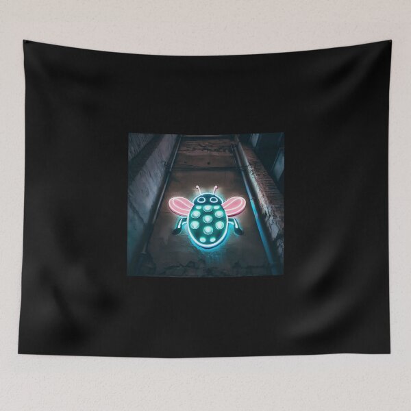 Item preview, Neon light on urban wall: cute ladybug  designed and sold by Reinvention.