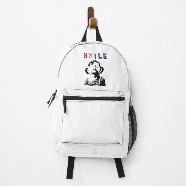 Item preview, Banksy graffiti Quote SMILE with girl not smiling Girl Power resistance HD HIGH QUALITY ONLINE STORE designed and sold by AudrinaBarri.