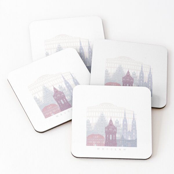 Item preview, WROCLAW SKYLINE POSTER PASTEL designed and sold by paulrommer.