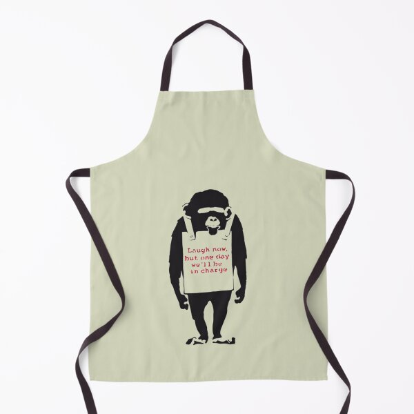 Item preview, Banksy Quote Monkey Chimpanze Laugh Now, but one day we'll be in charge Graffiti Street art with Banksy designed and sold by AudrinaBarri.