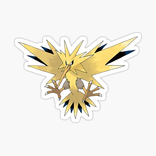 Adesivo Resinado Pokemon - Zapdos Passaro Amarelo - Central 66