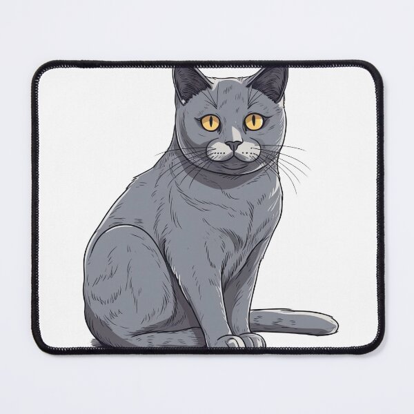 Item preview, TailoredCat's Chartreux Cat Breed Embroidery Design – Customizable and Elegant Stocky Feline Graphic designed and sold by DooodleGod.
