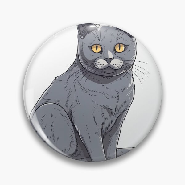 Item preview, TailoredCat's Chartreux Cat Breed Embroidery Design – Customizable and Elegant Stocky Feline Graphic designed and sold by DooodleGod.