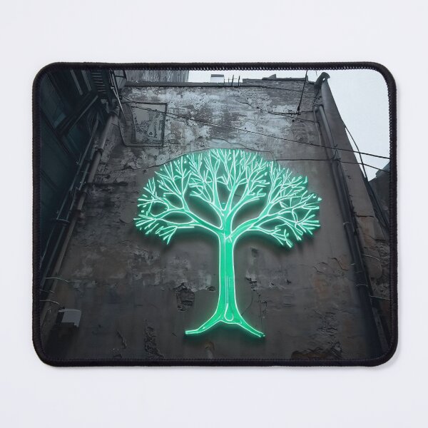 Item preview, Neon light on urban wall: green tree designed and sold by Reinvention.
