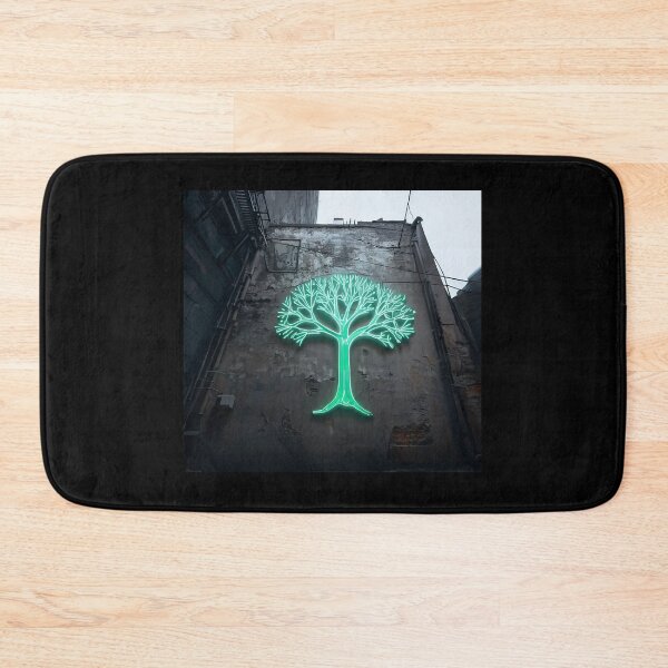 Item preview, Neon light on urban wall: green tree  designed and sold by Reinvention.