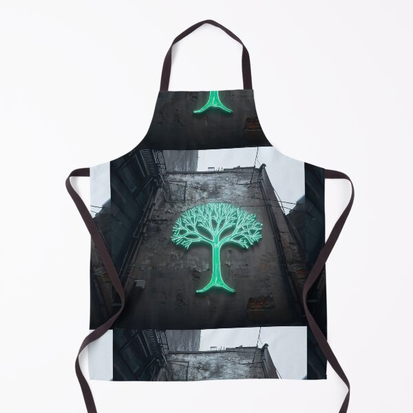 Item preview, Neon light on urban wall: green tree  designed and sold by Reinvention.