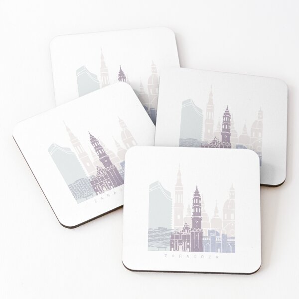 Item preview, ZARAGOZA SKYLINE POSTER PASTEL designed and sold by paulrommer.