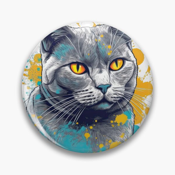 Item preview, Colorful Cat Breeds: Bold & Lively Breed Chartreux Portrait Art designed and sold by DooodleGod.