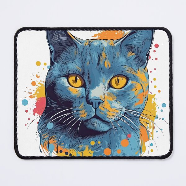 Item preview, Chartreux Cat Portrait Art- Fine Art for Feline Lovers & Owners by designed and sold by DooodleGod.