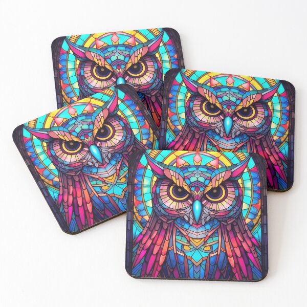Item preview, Magical Stained Glass Owl Pattern designed and sold by Desfix.