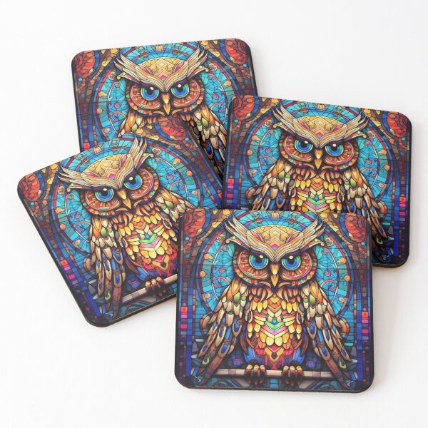 Item preview, Magical Stained Glass Owl Pattern designed and sold by Desfix.