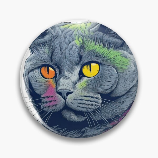 Artikelvorschau, Chartreux Cat Portrait Art - Expressive Feline Lover entworfen und verkauft von DooodleGod.