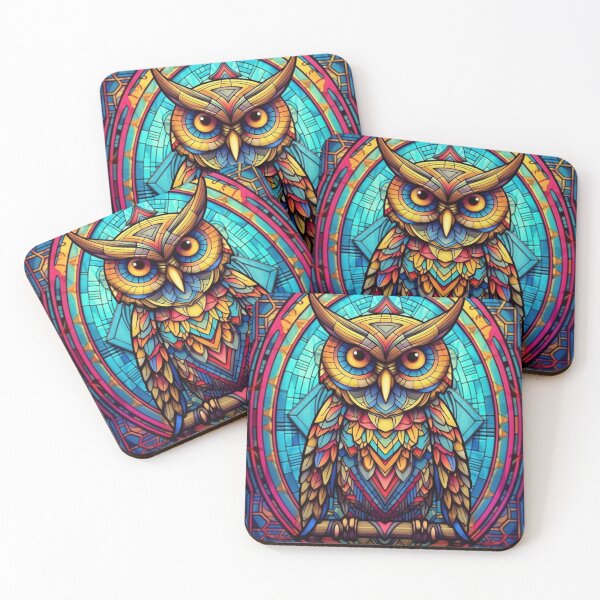 Item preview, Magical Stained Glass Owl Pattern designed and sold by Desfix.