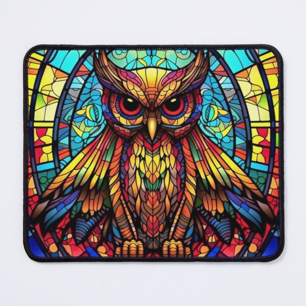 Aperçu de l'œuvre Motif de hibou en vitrail magique créée et vendue par Desfix.