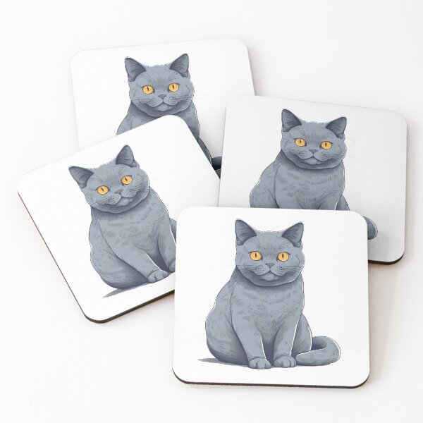 Item preview, Chartreux Cat Breed Art & Feline Statuette - Silky Blue designed and sold by DooodleGod.