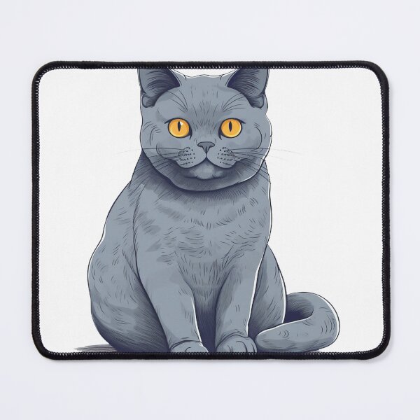 Item preview, Chartreux Cat Breed Art & Feline Statuette - Silky Blue designed and sold by DooodleGod.