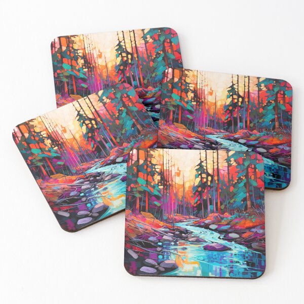 Item preview, Cascading falls on the river 3 designed and sold by Red Witch Art.