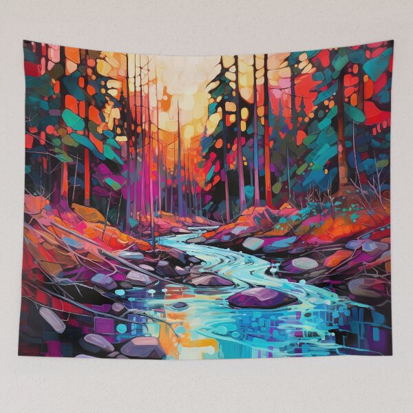 Item preview, Cascading falls on the river 3 designed and sold by Red Witch Art.