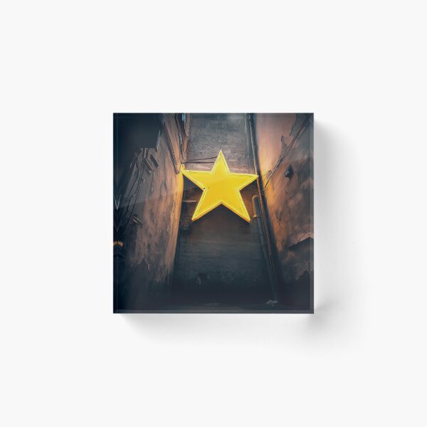 Item preview, Neon light on urban wall: yellow star designed and sold by Reinvention.