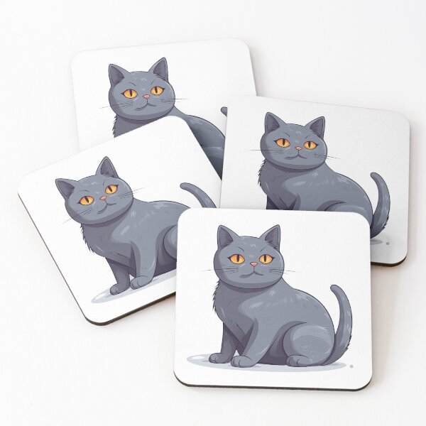 Item preview, Feline Fun: Amusing Chartreux Cat Cartoon designed and sold by DooodleGod.
