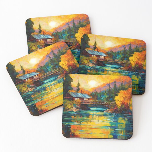 Item preview, Cascading falls on the river 4 designed and sold by Red Witch Art.