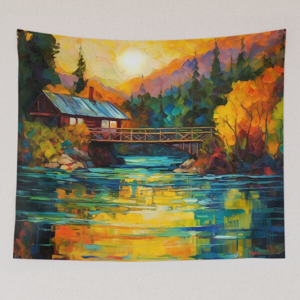 Item preview, Cascading falls on the river 4 designed and sold by Red Witch Art.
