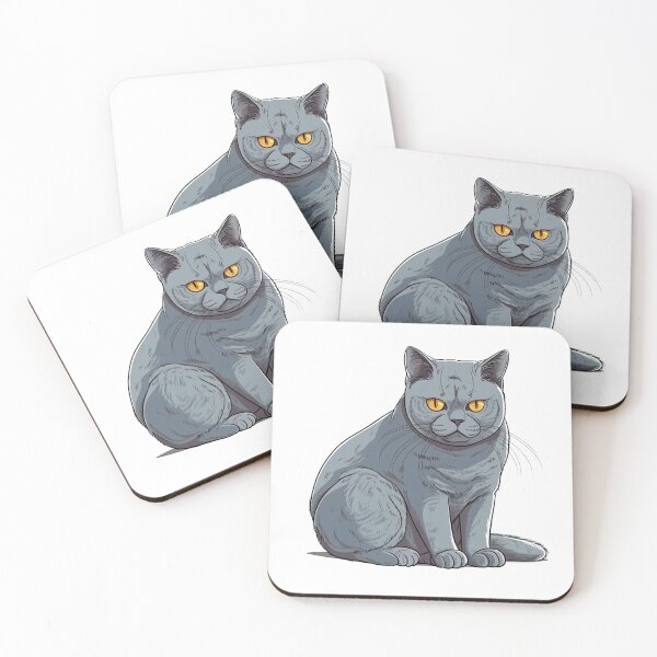 Item preview, Cartoon Chartreux Cat Breed Illustration: Whisker Haven designed and sold by DooodleGod.